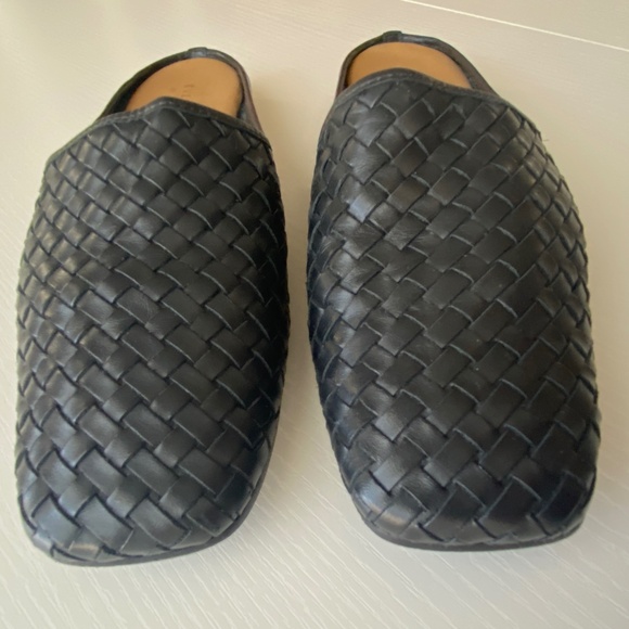 Everlane Black Woven Leather Slip On Mules Size 9.5 - Picture 11 of 13